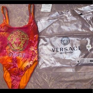 Versace Pink Jungle Swimsuit